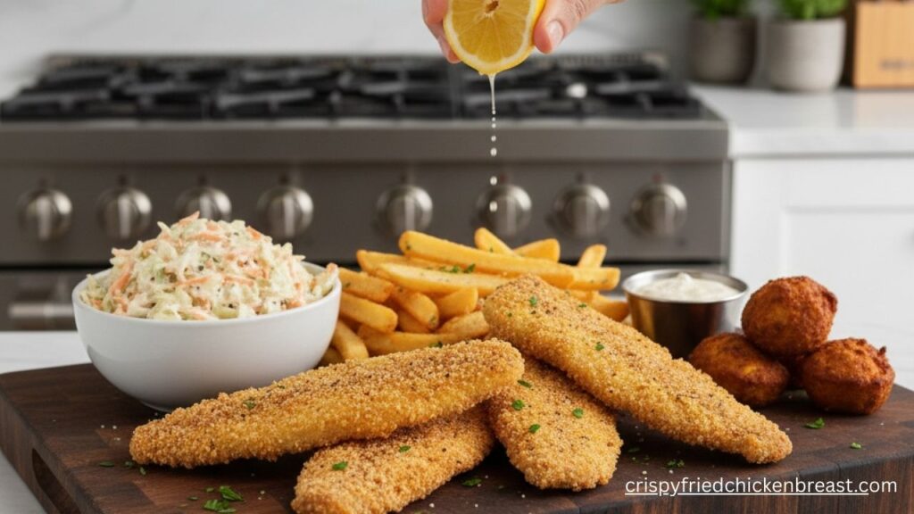 Crispy American Style Fish Fry with a secret golden batter final look