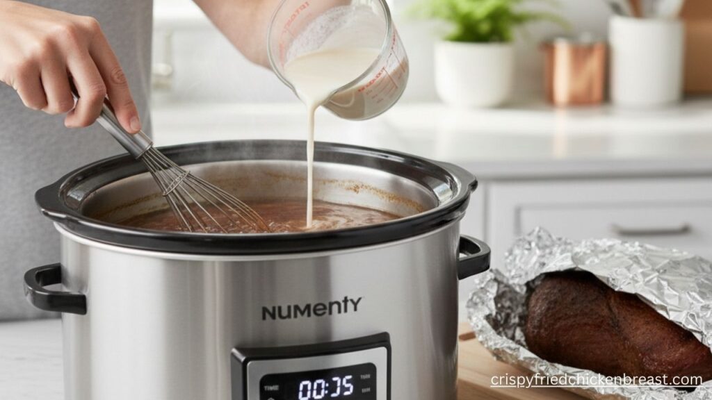 4th step for making Slow Cooker Roast Beef and Gravy