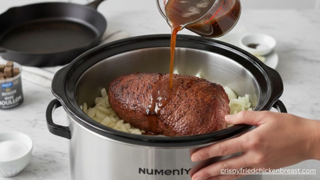 2nd step for making Slow Cooker Roast Beef and Gravy