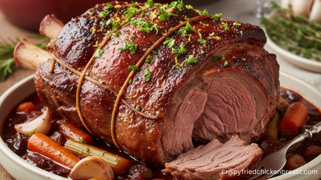 Braised Lamb Shoulder Title Image Juicy and Crunch