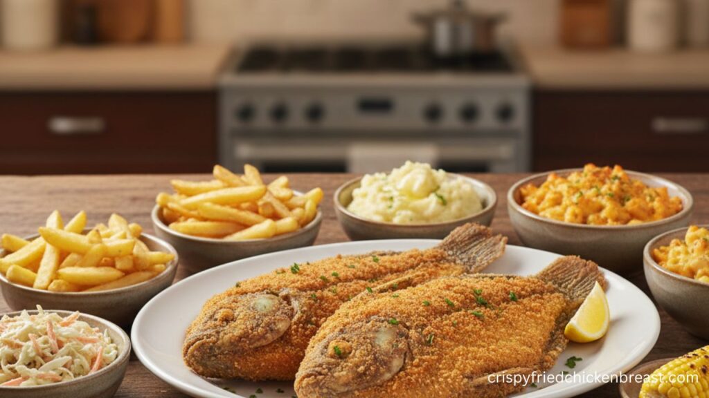 Crispy Fried Tilapia final delicious look with different serves.