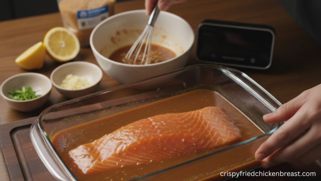 2nd step for making Grilled Salmon 