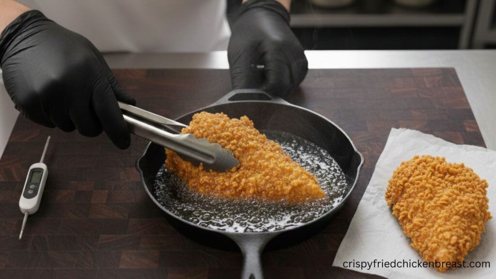 For Crispy Fried Chicken Breast Fry the breast