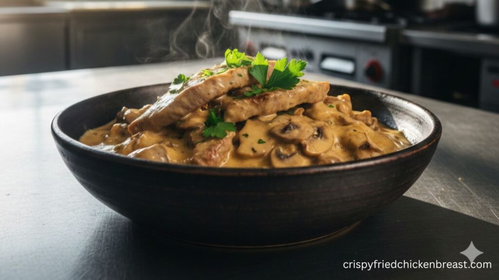 Beef Stroganoff Title Image Post