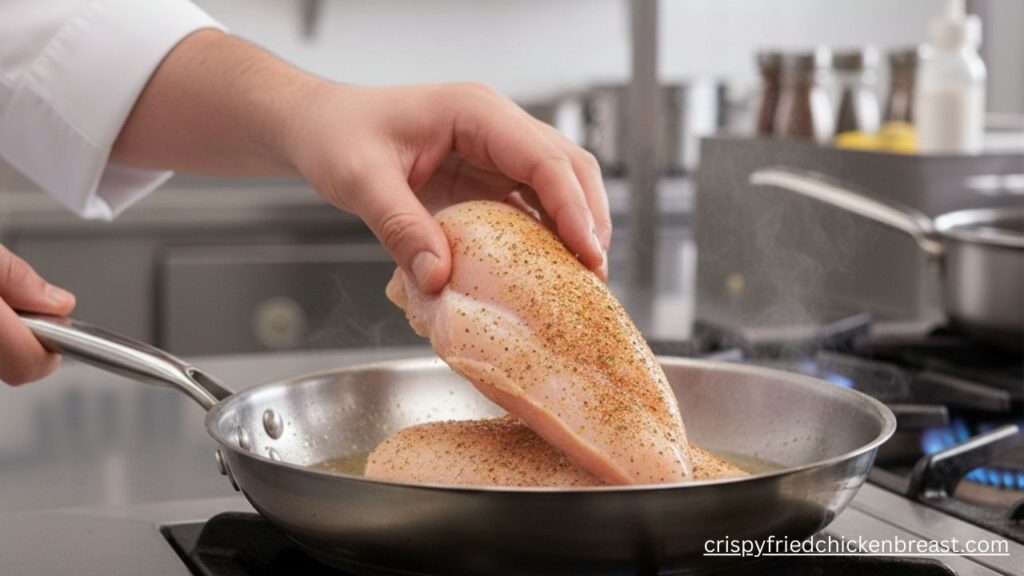 4th step's image for Perfect Pan-Fried Chicken Breast