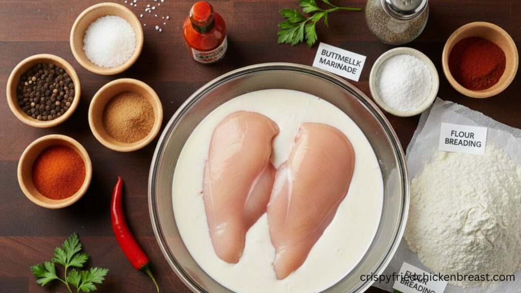 For Crispy Fried Chicken Breast all ingredients witch needed