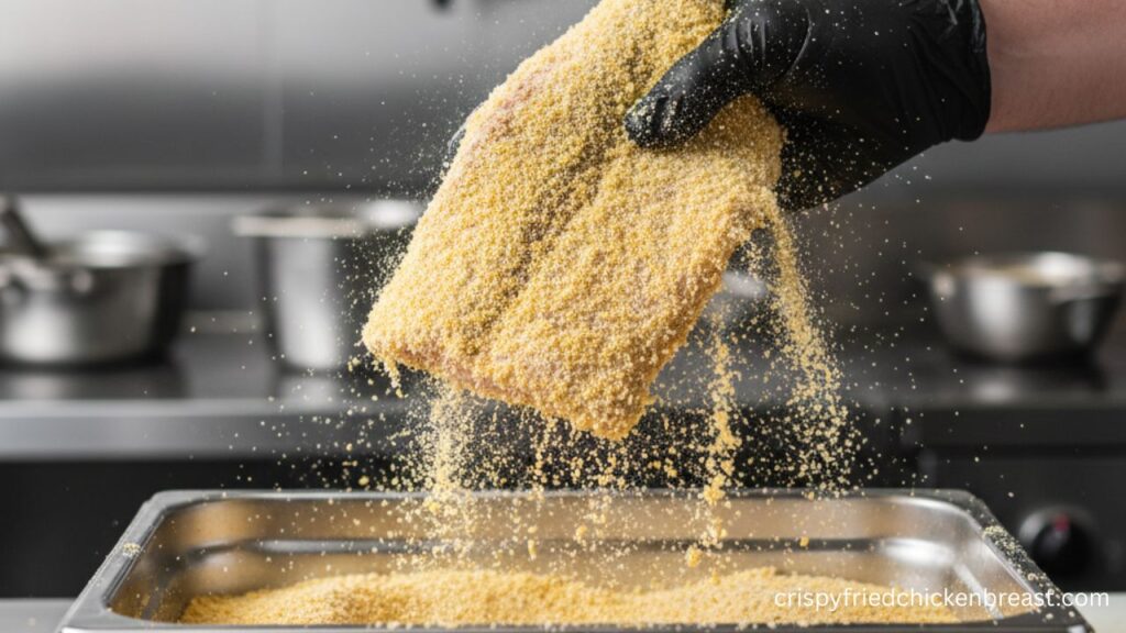 Coating Catfish in Seasoned Cornmeal and Spices Mix