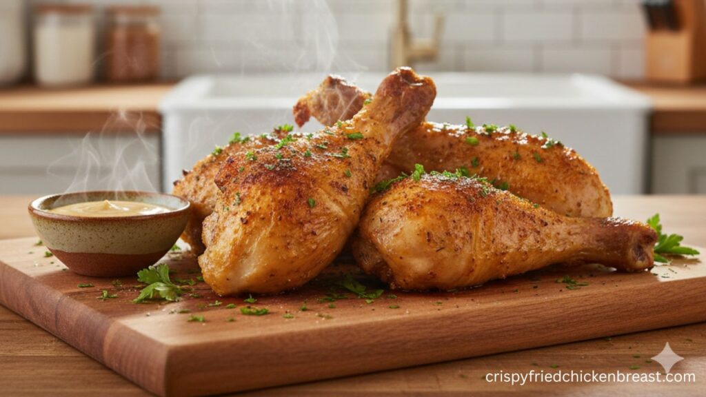 Oven Baked Chicken Legs Final look