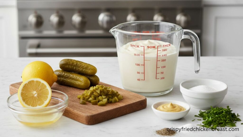 For The American Style Fried Fish Tartar Sauce Ingredients