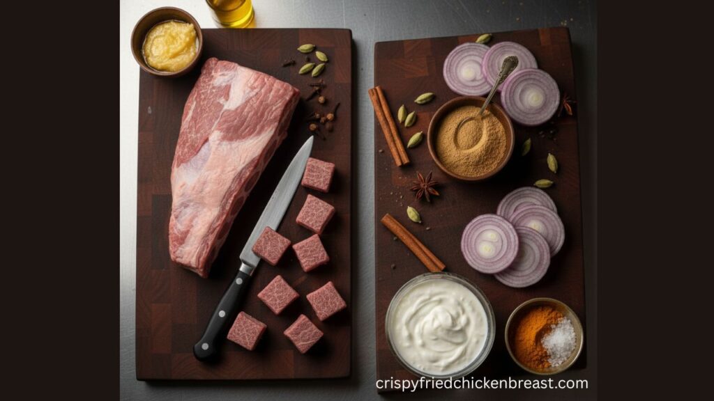 Lamb Rogan Josh Flavor Key Spices with All needed Ingredients