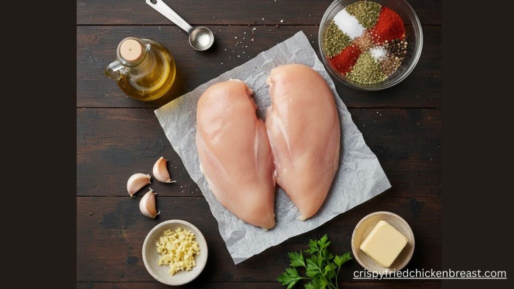 For Perfect Pan-Fried Chicken Breast all ingredients needed