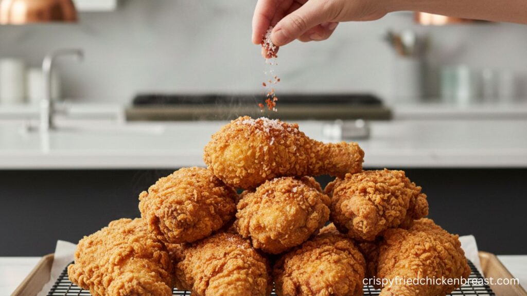 Hot & Spicy Fried Chicken with flavor dusting 