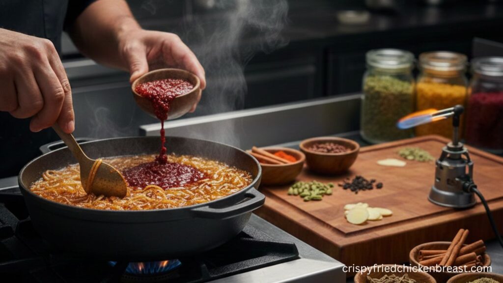 3rd step for making Lamb Rogan Josh