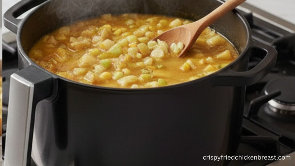 3rd step for making Air Fryer Fish Chowder