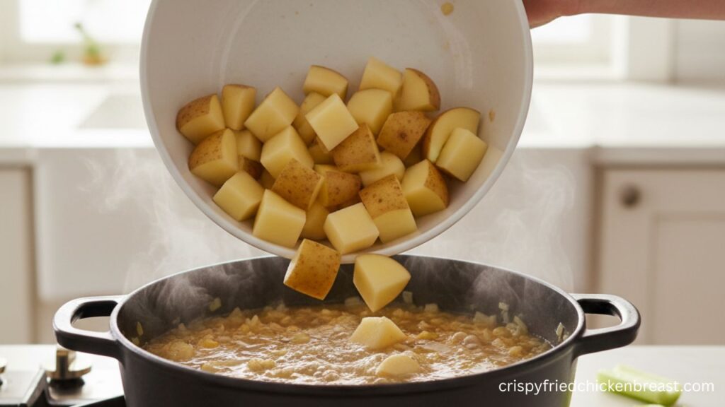 4th step for making Air Fryer Fish Chowder