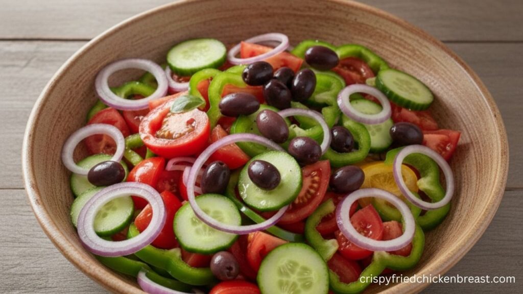 3rd step for making Authentic Greek Salad Recipe (Horiatiki)