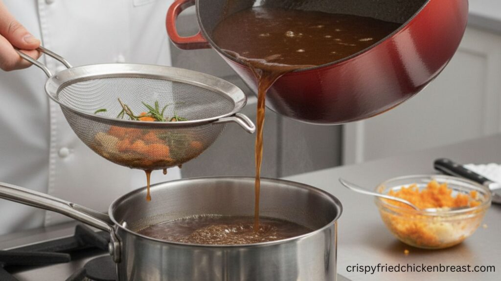 6th Step For making Braised Lamb Shoulder Gravy