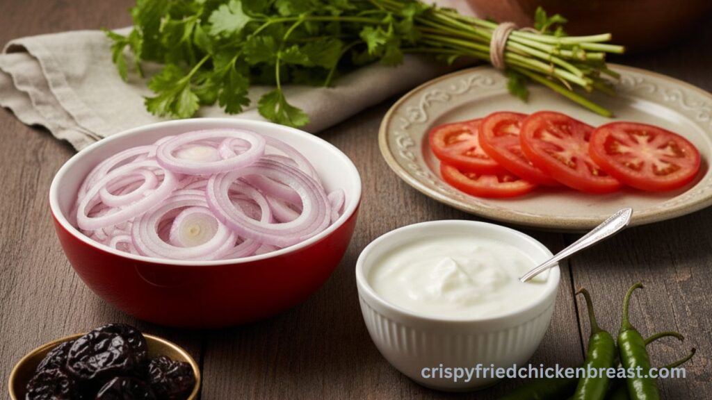 For Authentic Karachi-Style Spicy Mutton or Lamb Biryani Recipe, Vegetables & Dairy