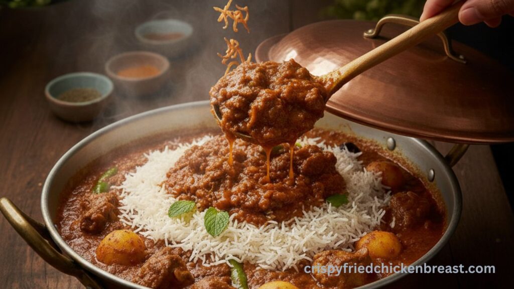 3rd step for making For Authentic Karachi-Style Spicy Mutton or Lamb Biryani Recipe