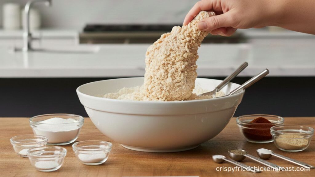 3rd step to make the Spicy Southern Fried Chicken