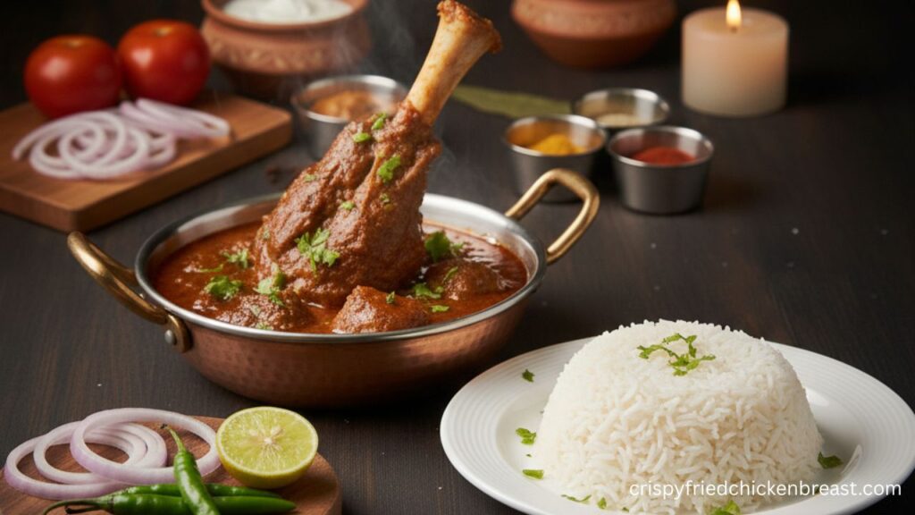 Final Image of Indian Lamb Curry with delicious look