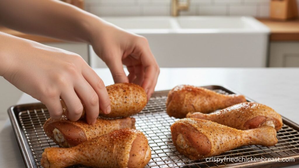 3rd step to make Oven Baked Chicken Legs