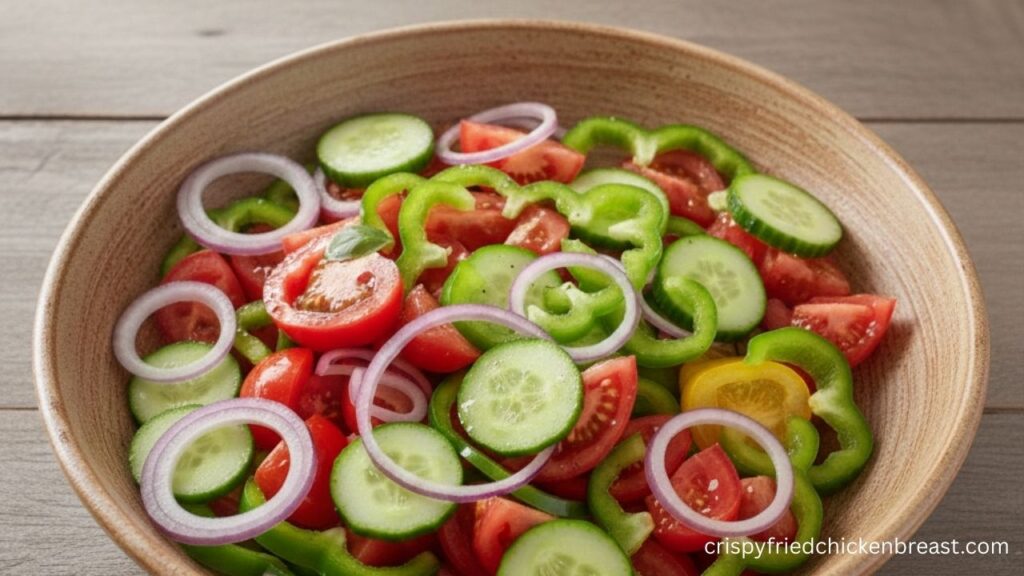 2nd step for making Authentic Greek Salad Recipe (Horiatiki)